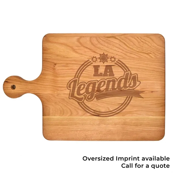 10 1/2" x 16" x 3/4" paddle-style cherry wood cutting board.... from ASI 74601 Calico