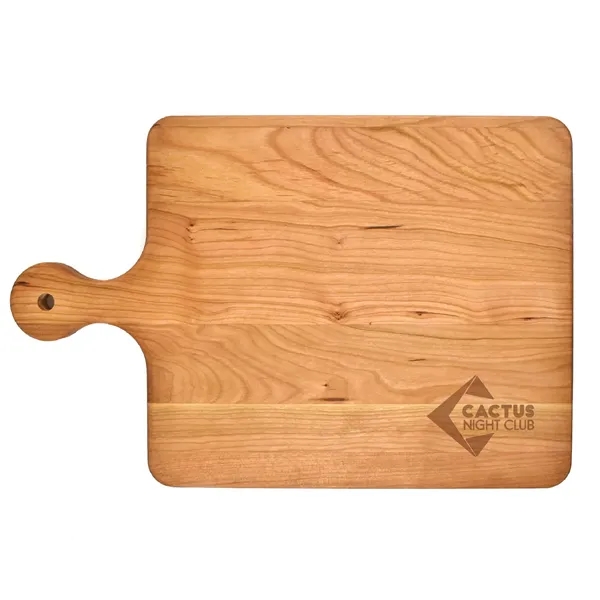 10 1/2" x 16" x 3/4" paddle-style cherry wood cutting board.... from ASI 74601 Calico