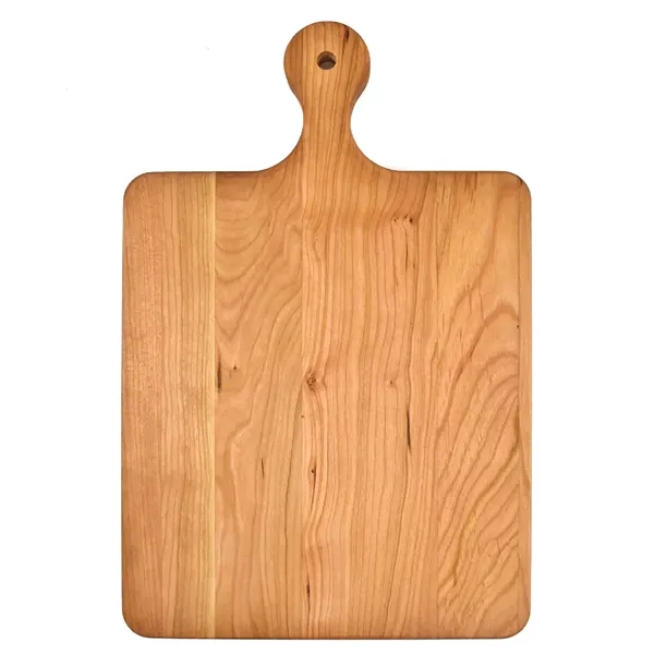 10 1/2" x 16" x 3/4" paddle-style cherry wood cutting board.... from ASI 74601 Calico