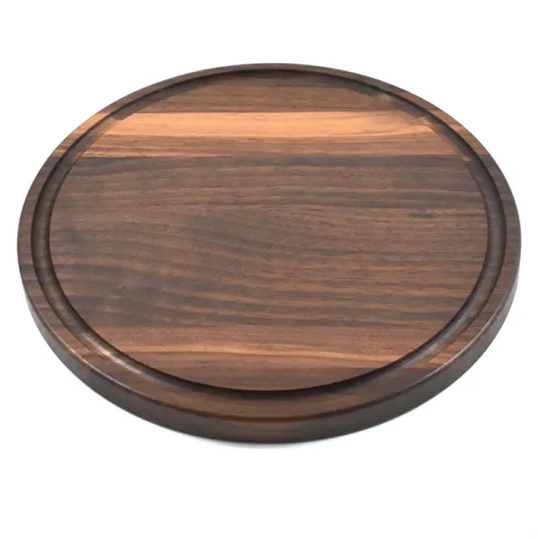 10 1/2" x 10 1/2" x 3/4" round walnut cutting board... from ASI 74601 Calico