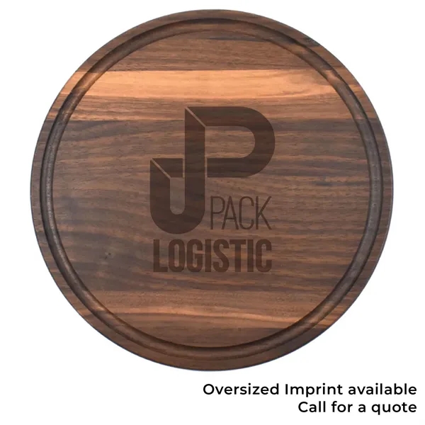 10 1/2" x 10 1/2" x 3/4" round walnut cutting board... from ASI 74601 Calico