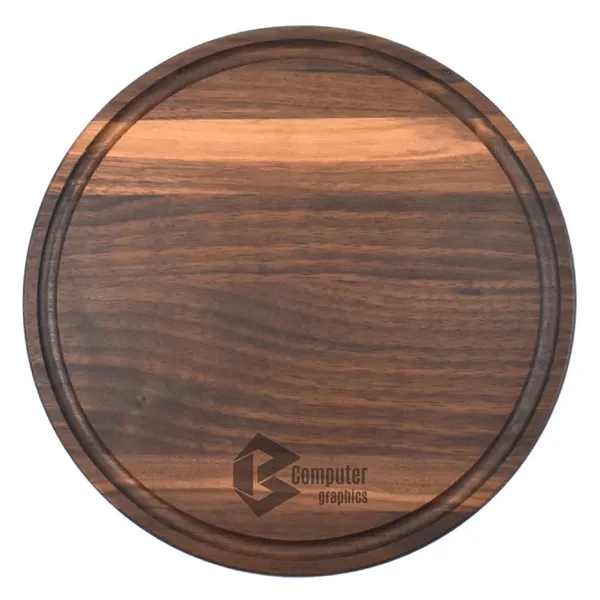 10 1/2" x 10 1/2" x 3/4" round walnut cutting board... from ASI 74601 Calico