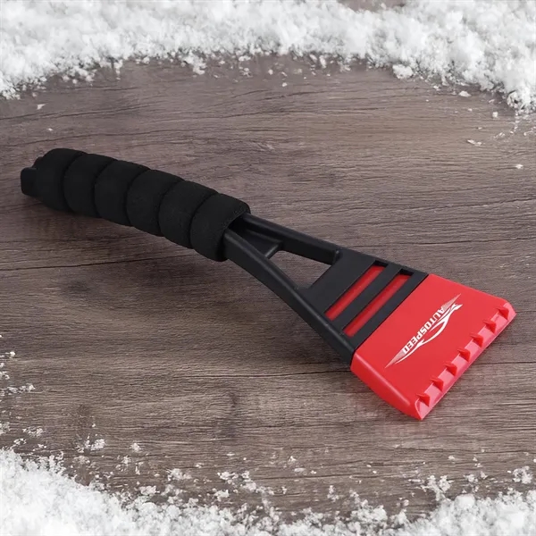 10 3/4" x 3 5/8" ice scraper with a black comfort-grip... from ASI 61966 HPG / Beacon Promotions