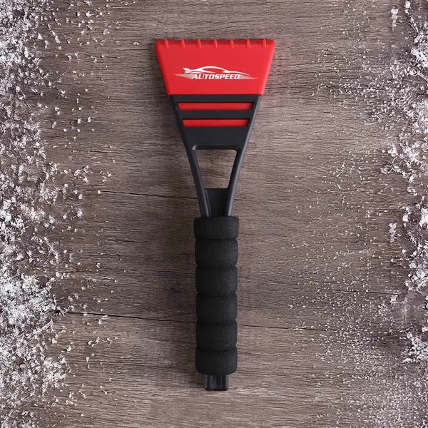 10 3/4" x 3 5/8" ice scraper with a black comfort-grip... from ASI 61966 HPG / Beacon Promotions