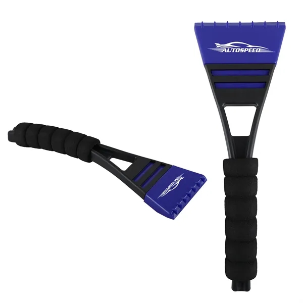 10 3/4" x 3 5/8" ice scraper with a black comfort-grip... from ASI 61966 HPG / Beacon Promotions