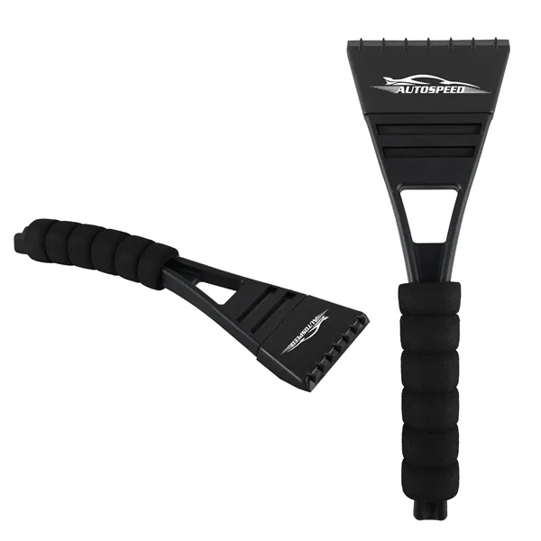 10 3/4" x 3 5/8" ice scraper with a black comfort-grip... from ASI 61966 HPG / Beacon Promotions