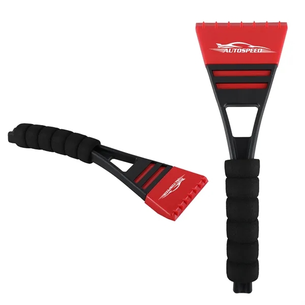 10 3/4" x 3 5/8" ice scraper with a black comfort-grip... from ASI 61966 HPG / Beacon Promotions