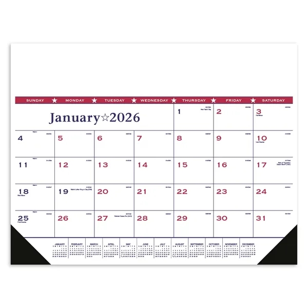 Patriotic Desk Pad with Vinyl Corners... from ASI 40480 Koozie Group / Norwood Triumph Calendar