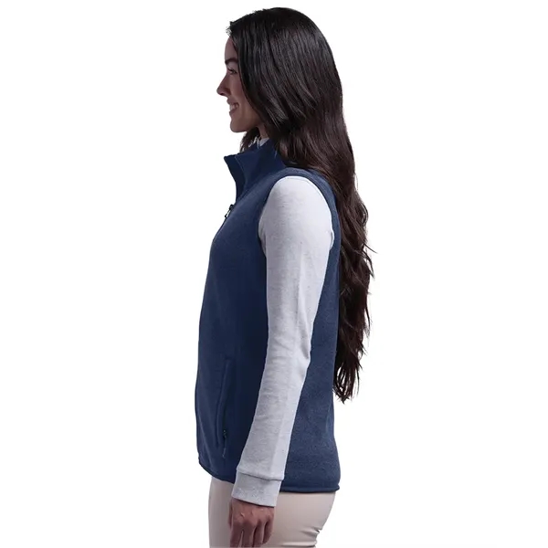 Women's heathered fleece vest made from 100% polyester.... from ASI 44620 Charles River Apparel