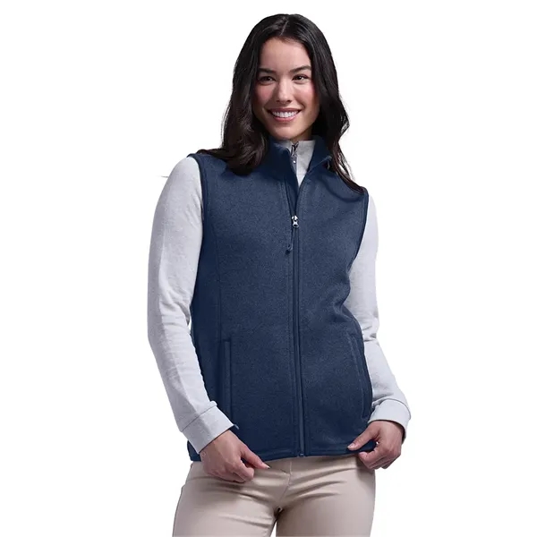 Women's heathered fleece vest made from 100% polyester.... from ASI 44620 Charles River Apparel