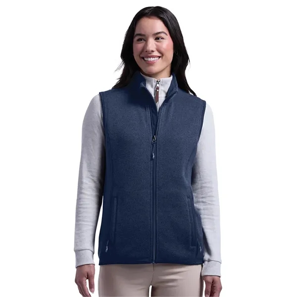 Women's heathered fleece vest made from 100% polyester.... from ASI 44620 Charles River Apparel