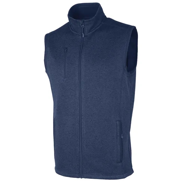 Men's heathered fleece vest made from 100% polyester, featuring a full-zip... from ASI 44620 Charles River Apparel