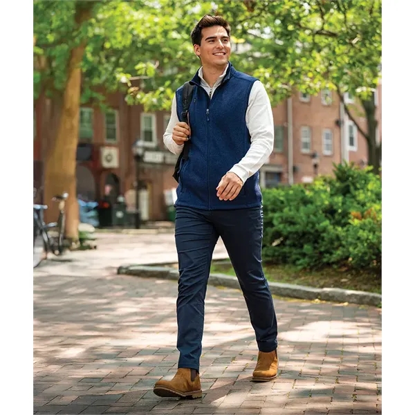 Men's heathered fleece vest made from 100% polyester, featuring a full-zip... from ASI 44620 Charles River Apparel