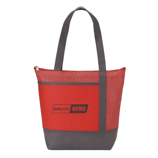 Non-woven lunch cooler with 9 can capacity and zippered main compartment.... from ASI 66887 PCNA / Bullet