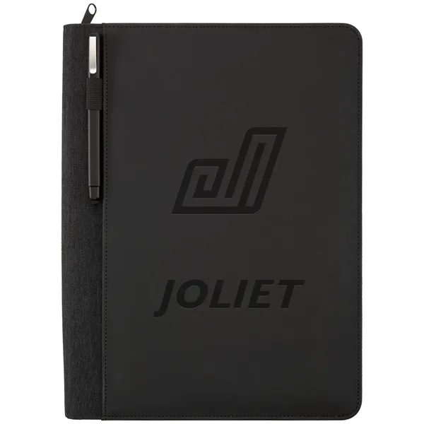 Leather zippered pad folio with writing pad, interior organizer, gusseted file... from ASI 66887 PCNA / Leeds