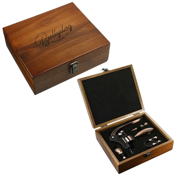 5 piece wine set with a polished acacia wood case.... from ASI 66887 PCNA / Leeds