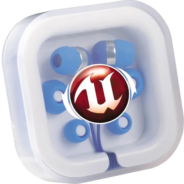 Earbuds with plastic case, three interchangeable soft rubber earbud covers, standard... from ASI 66887 PCNA / Bullet