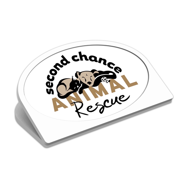 Customizable 3.5" x 2.25" oval-shaped bag clip.... from ASI 90807 Tekweld