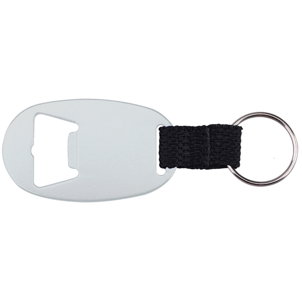 Jumbo size oval shape bottle opener with strap and key chain.... from ASI 74585 Nu Promo International / Nu Promo Line
