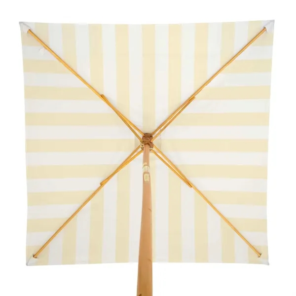 With a bold square canopy, this durable wood umbrella blends eco-friendly... from ASI 87188 Showdown Displays