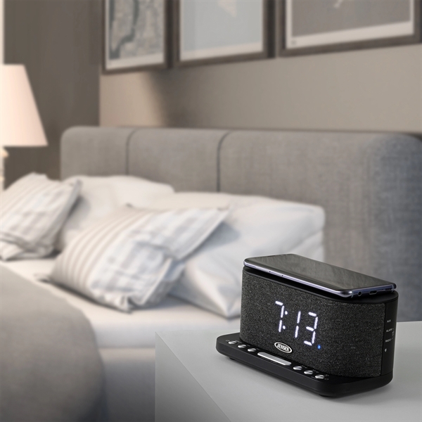 The JENSEN QiCR-50 digital dual alarm clock radio offers a sleek... from ASI 61966 HPG / HPG Gold Beacon Premium Brands