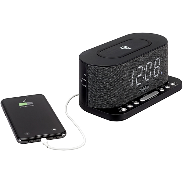 The JENSEN QiCR-50 digital dual alarm clock radio offers a sleek... from ASI 61966 HPG / HPG Gold Beacon Premium Brands