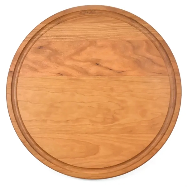 10 1/2" x 10 1/2" x 3/4" round cherry wood cutting... from ASI 74601 Calico