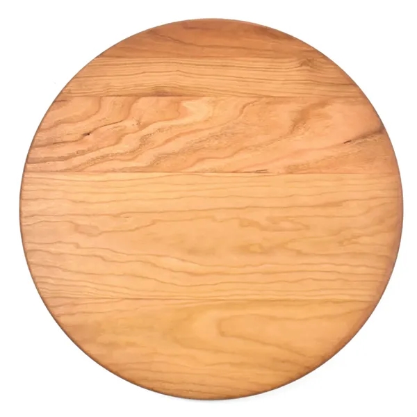 10 1/2" x 10 1/2" x 3/4" round cherry wood cutting... from ASI 74601 Calico