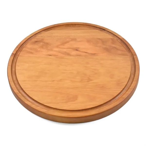 10 1/2" x 10 1/2" x 3/4" round cherry wood cutting... from ASI 74601 Calico