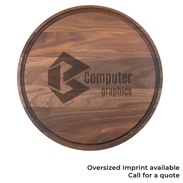 13 1/2" x 13 1/2" x 3/4" round walnut cutting board... from ASI 74601 Calico