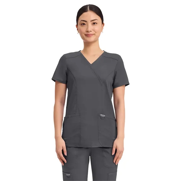 Cherokee - Workwear Revolution - Mock Wrap Top... from ASI 86018 Scrub Authority / Uniform Stores