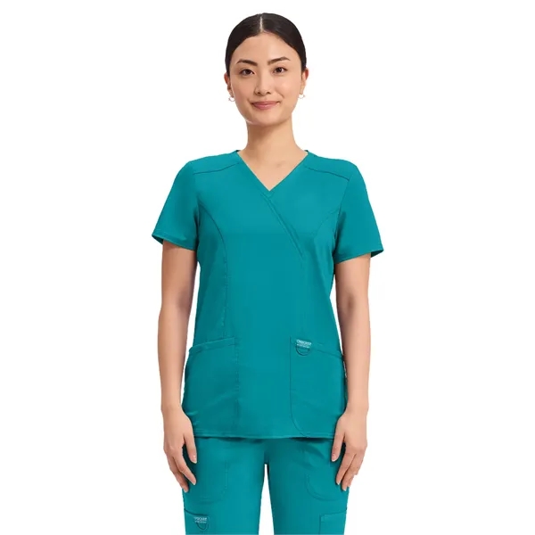 Cherokee - Workwear Revolution - Mock Wrap Top... from ASI 86018 Scrub Authority / Uniform Stores