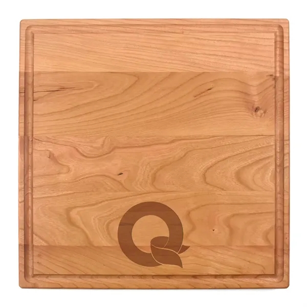 12" x 12" x 3/4" square cherry wood cutting board with... from ASI 74601 Calico