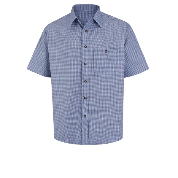Red Kap Shirts - Men's Short Sleeve Mini-Plaid Uniform... from ASI 86018 Scrub Authority / Uniform Stores