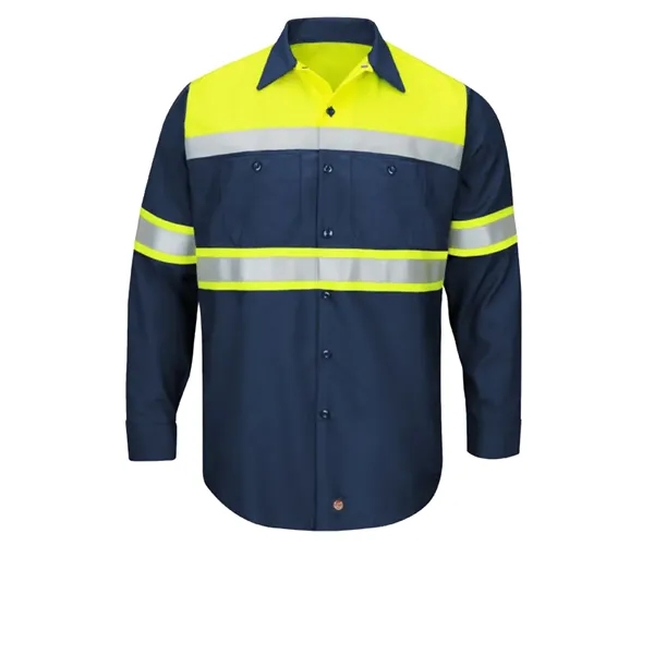 Red Kap Hi-Visibility - Unisex Long Sleeve Color Block Ri...... from ASI 86018 Scrub Authority / Uniform Stores