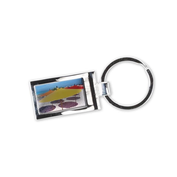 Keychain has split ring, polished nickel finish and full color epoxy... from ASI 62820 International Merch Concepts