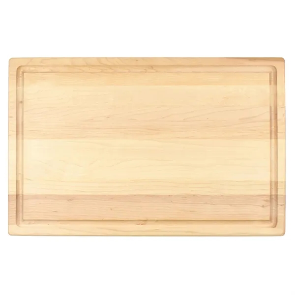11" x 17" x 3/4" maple cutting board with all-around juice... from ASI 74601 Calico