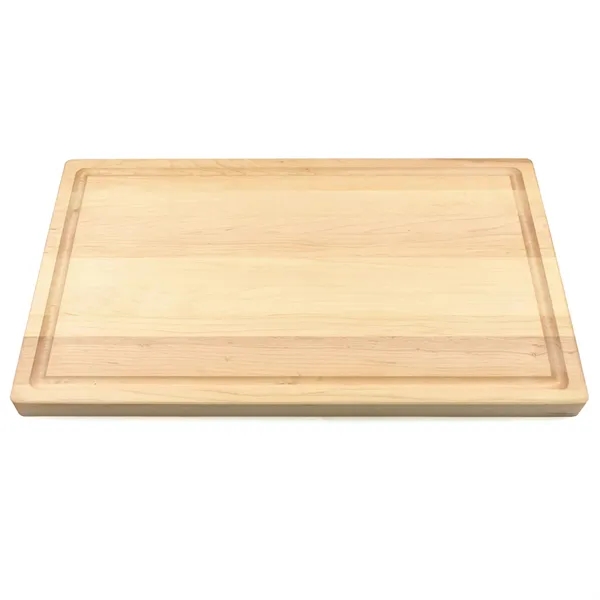 11" x 17" x 3/4" maple cutting board with all-around juice... from ASI 74601 Calico