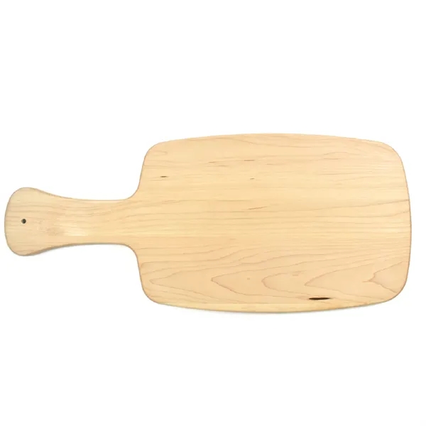8" x 18 1/2" x 3/4" maple paddle-shaped cutting board with... from ASI 74601 Calico