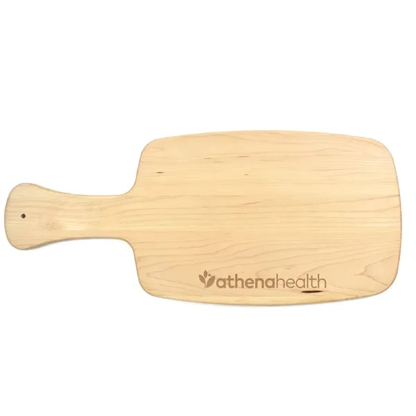 8" x 18 1/2" x 3/4" maple paddle-shaped cutting board with... from ASI 74601 Calico
