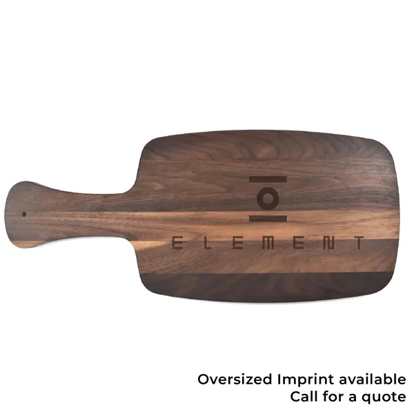 8" x 18 1/2" x 3/4" walnut paddle-shaped cutting board with... from ASI 74601 Calico