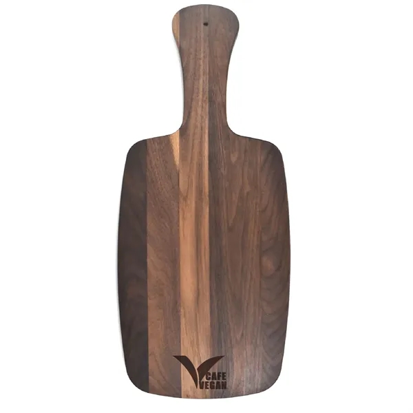 8" x 18 1/2" x 3/4" walnut paddle-shaped cutting board with... from ASI 74601 Calico
