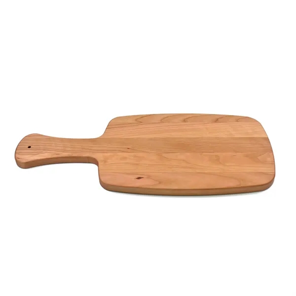 8" x 18 1/2" x 3/4" paddle-shaped cherry wood cutting board... from ASI 74601 Calico