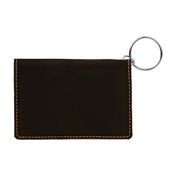 4 1/4" x 3" x 1/2" leatherette keychain ID holder that's... from ASI 74601 Calico