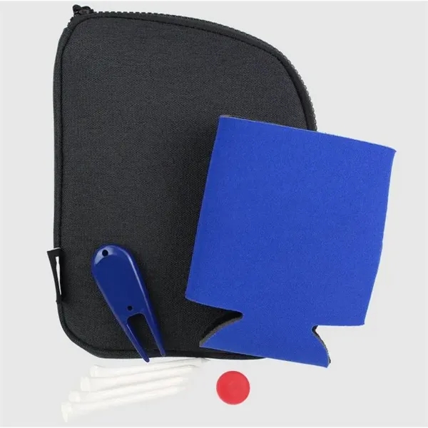 Golf kit with a pouch, can cooler, divot, ball marker, and... from ASI 57653 Gold Bond