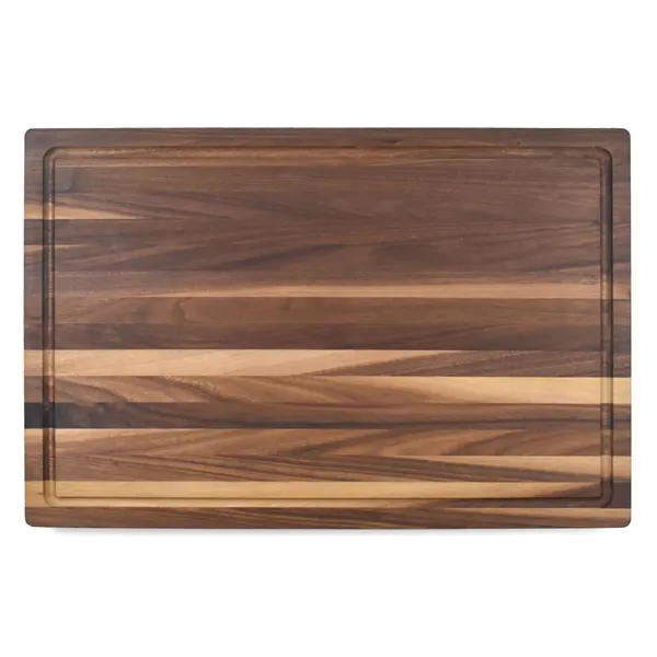 12" x 18" x 1 1/4" walnut butcher's block with juice... from ASI 74601 Calico