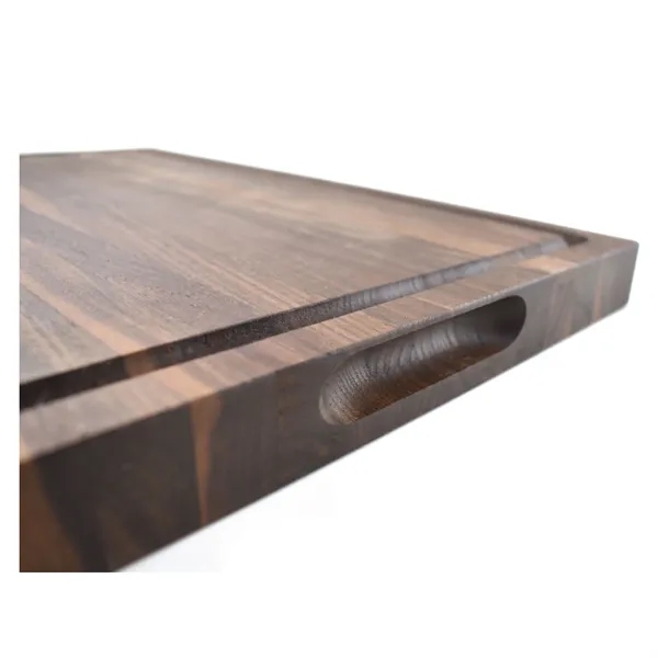 12" x 18" x 1 1/4" walnut butcher's block with juice... from ASI 74601 Calico