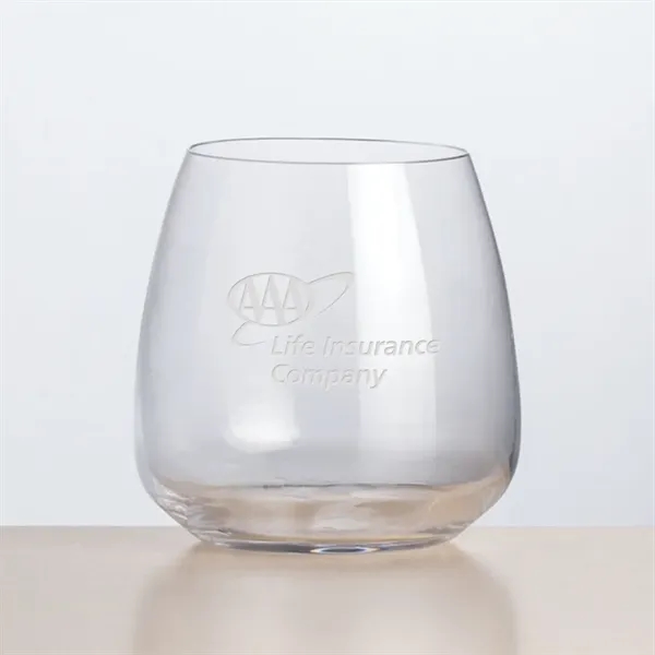 The Hogarth stemless wine glass features a wide bowl and open... from ASI 84592 St Regis Group