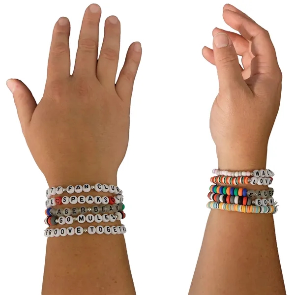 Custom beaded friendship bracelet with a wide array of bead colors,... from ASI 61966 HPG / BCG Creations HPG Gold