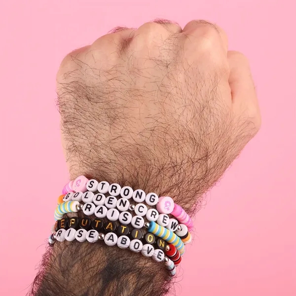 Custom beaded friendship bracelet with a wide array of bead colors,... from ASI 61966 HPG / BCG Creations HPG Gold